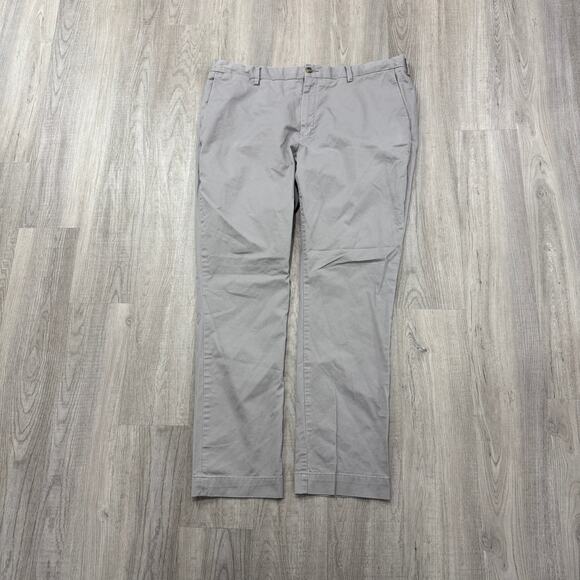 Polo Ralph Lauren Stretch Slim Fit Chino Pants Men's 40 x 32 Gray Preppy Prep - Picture 1 of 10
